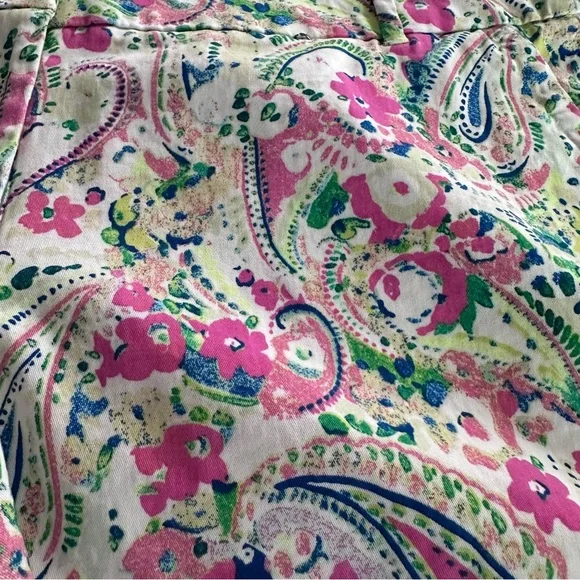 2 - crown & ivy Pink and Green Women's Shorts 14 - Picture 8 of 10